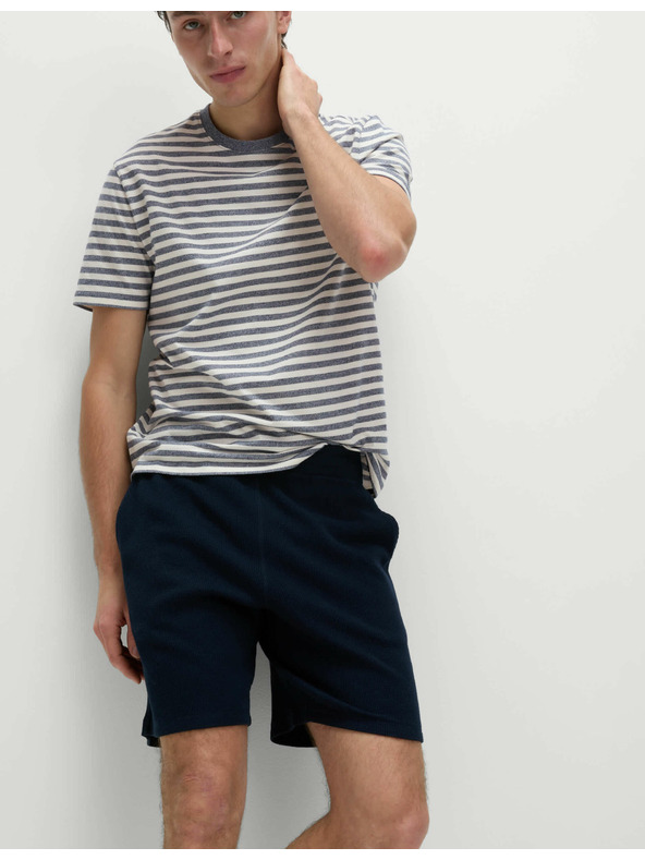 Marks & Spencer Proužkované tričko z čisté bavlny Marks & Spencer modrá