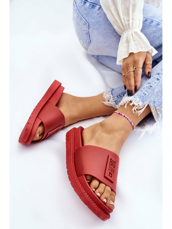 BIG STAR SHOES Dámské pantofle Big Star červené