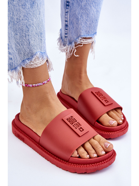 BIG STAR SHOES Dámské pantofle Big Star červené