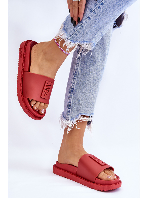 BIG STAR SHOES Dámské pantofle Big Star červené