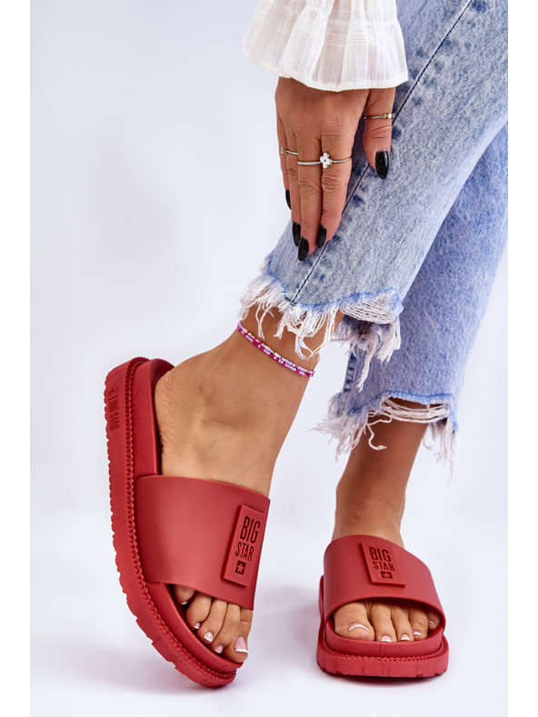 BIG STAR SHOES Dámské pantofle Big Star červené
