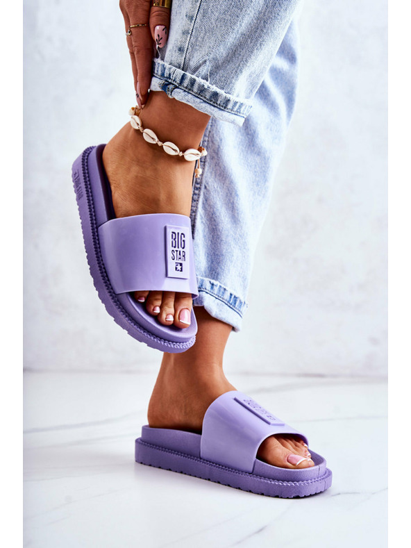 BIG STAR SHOES Dámské módní pantofle Big Star - světle fialové: