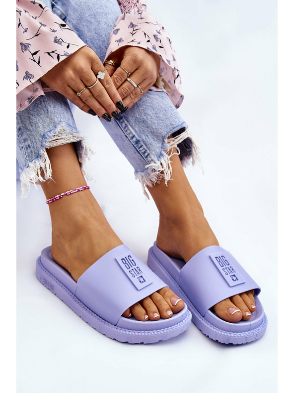 BIG STAR SHOES Dámské módní pantofle Big Star - světle fialové: