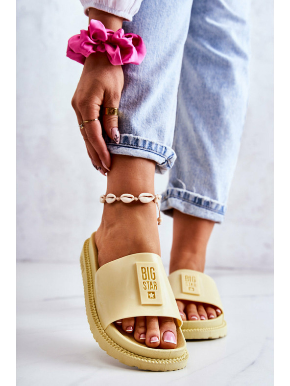 BIG STAR SHOES Dámské pantofle Big Star - žluté