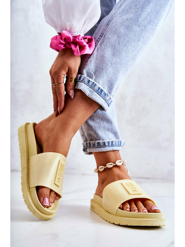 BIG STAR SHOES Dámské pantofle Big Star - žluté