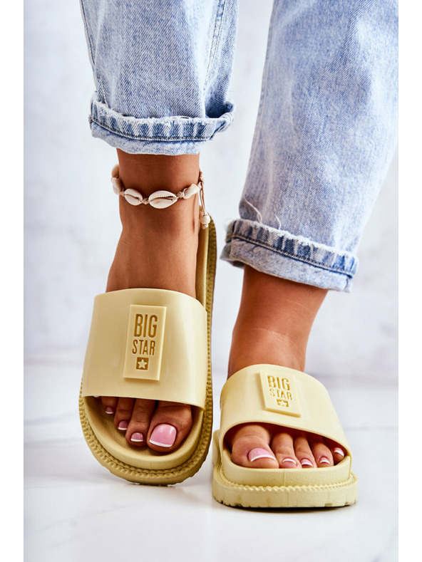 BIG STAR SHOES Dámské pantofle Big Star - žluté