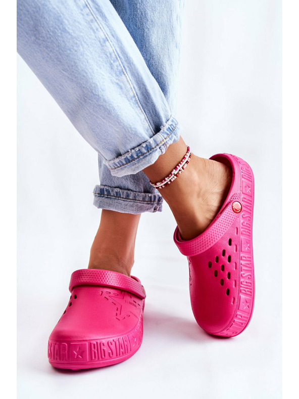 BIG STAR SHOES Dámské světlé pantofle Kroks Big Star