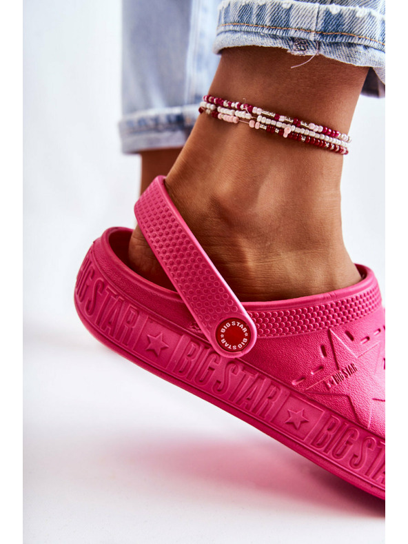 BIG STAR SHOES Dámské světlé pantofle Kroks Big Star