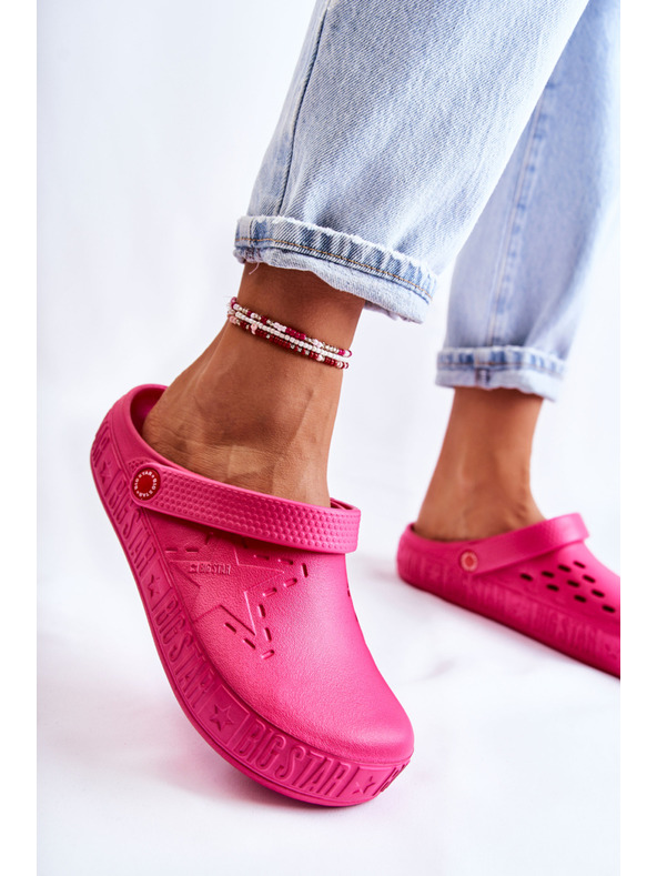 BIG STAR SHOES Dámské světlé pantofle Kroks Big Star