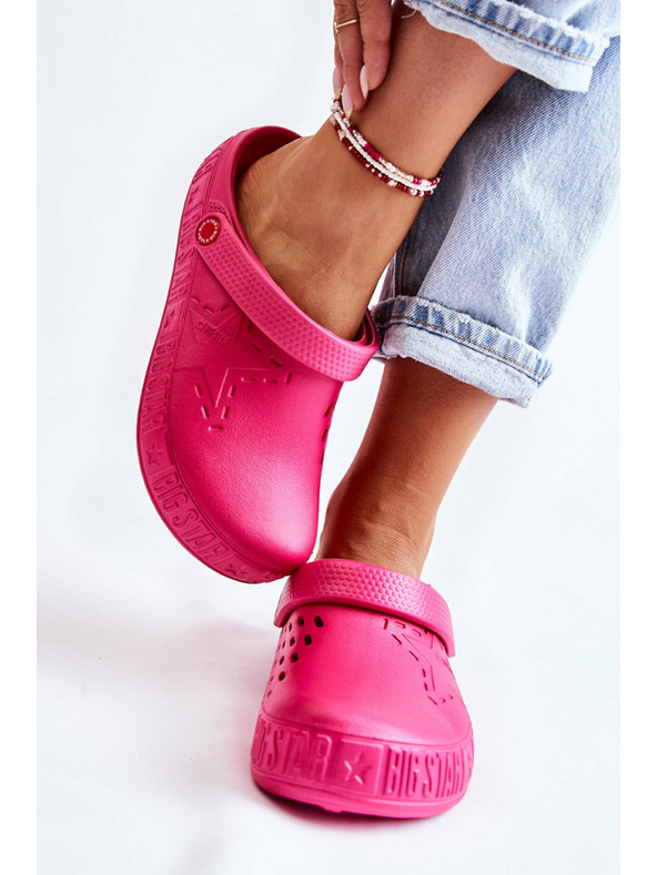 BIG STAR SHOES Dámské světlé pantofle Kroks Big Star