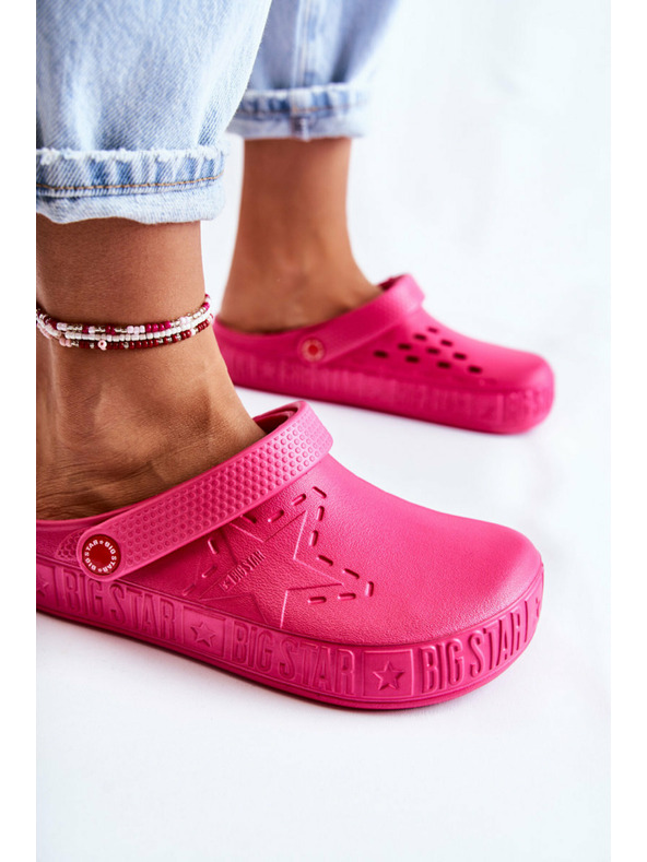 BIG STAR SHOES Dámské světlé pantofle Kroks Big Star