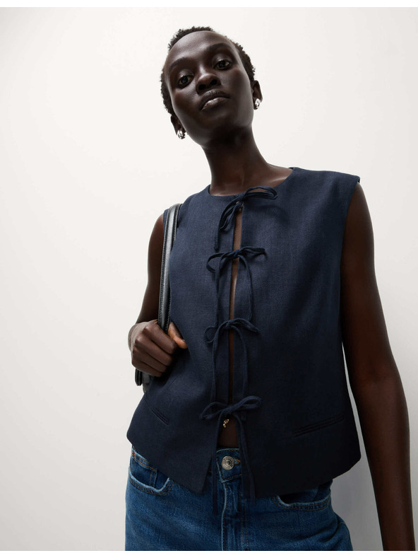 Marks & Spencer Lněná vesta se zavazováním vpředu Marks & Spencer