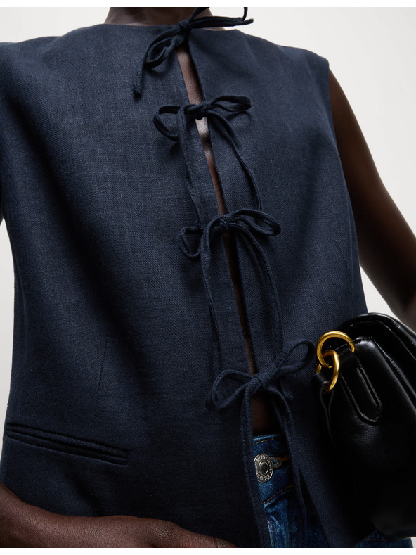 Marks & Spencer Lněná vesta se zavazováním vpředu Marks & Spencer