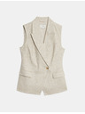 Marks & Spencer Vesta ze směsi lnu Marks & Spencer smetanová