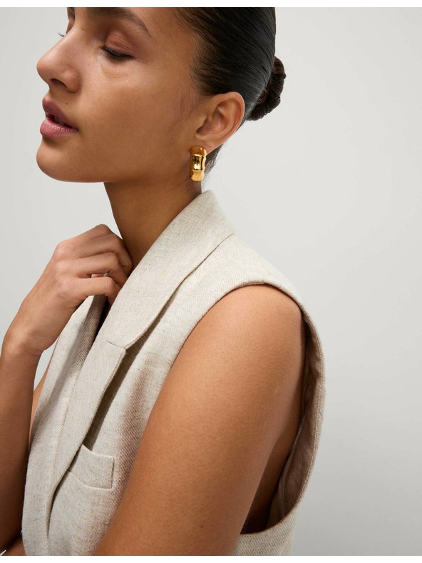 Marks & Spencer Vesta ze směsi lnu Marks & Spencer smetanová