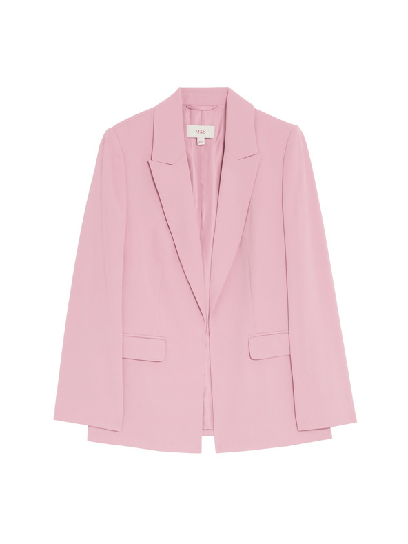 Marks & Spencer Jednořadý blejzr, volný střih Marks & Spencer růžová