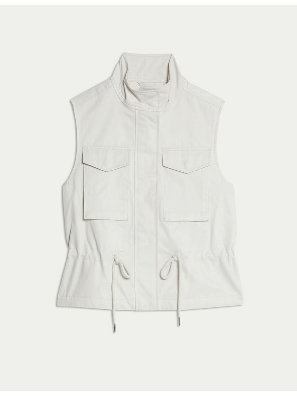 Marks & Spencer Funkční vesta s vysokým podílem bavlny Marks & Spencer béžová