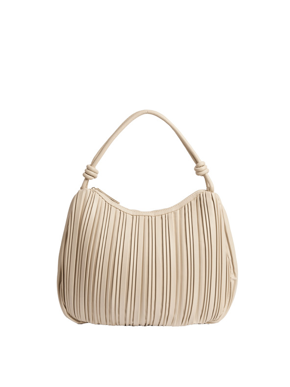 Marks & Spencer Koženková plisovaná taška přes rameno s uchem nahoře Marks & Spencer smetanová