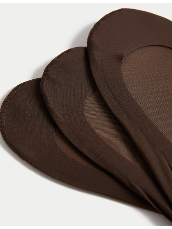 Marks & Spencer 3 ks nízkých šlapek Marks & Spencer hnědá