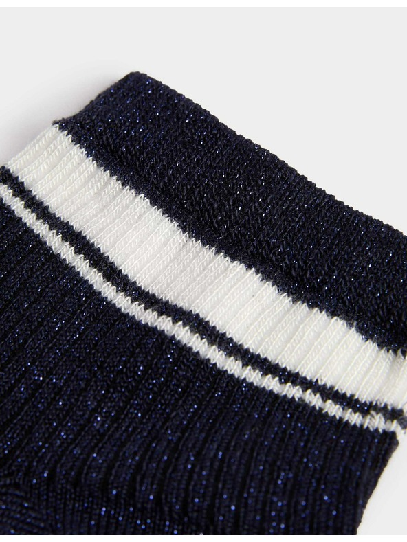 Marks & Spencer Žebrované kotníkové ponožky Sumptuously Soft™ Marks & Spencer námořnická