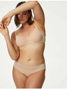Marks & Spencer Brazilské bezešvé kalhotky Flexifit™, 3 ks v balení Marks & Spencer béžová