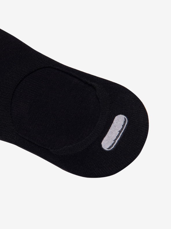 Ombre Clothing Sada tří párů černých pánských slip on ponožek Ombre Clothing