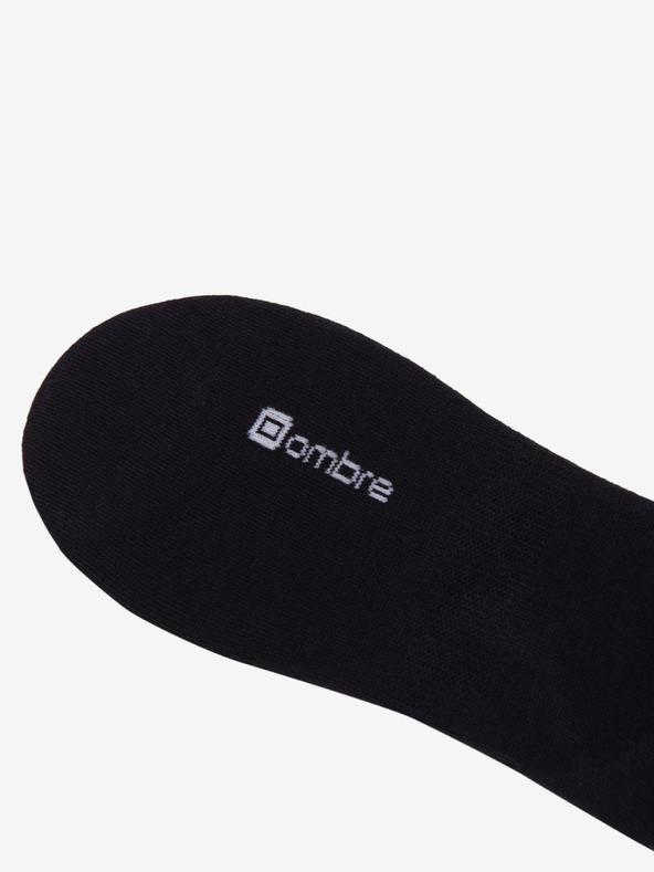Ombre Clothing Sada tří párů černých pánských slip on ponožek Ombre Clothing