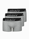 Ombre Clothing Šedé pánské boxerky - 3 pack Ombre Clothing U159