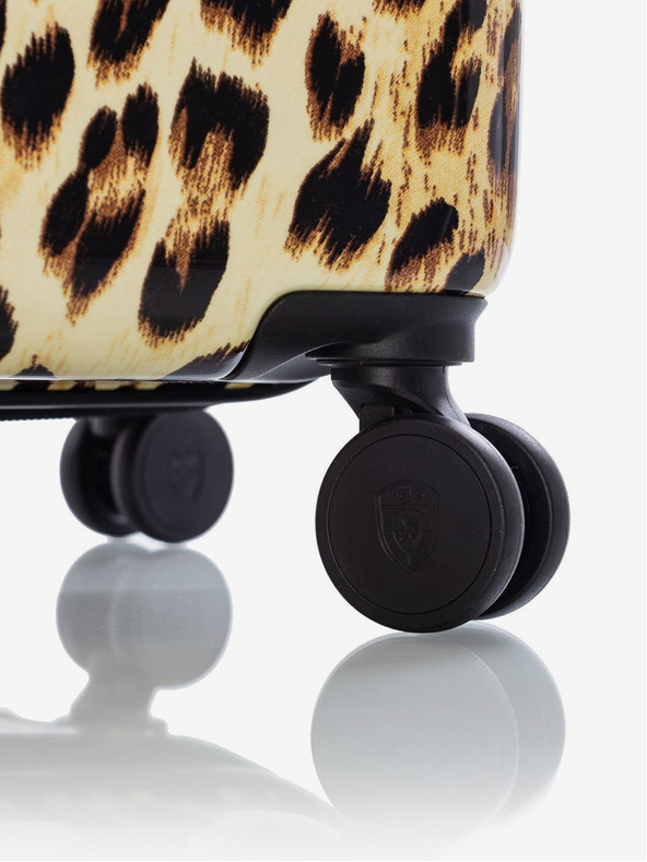 Heys Černo-hnědý vzorovaný cestovní kufr Heys Brown Leopard L