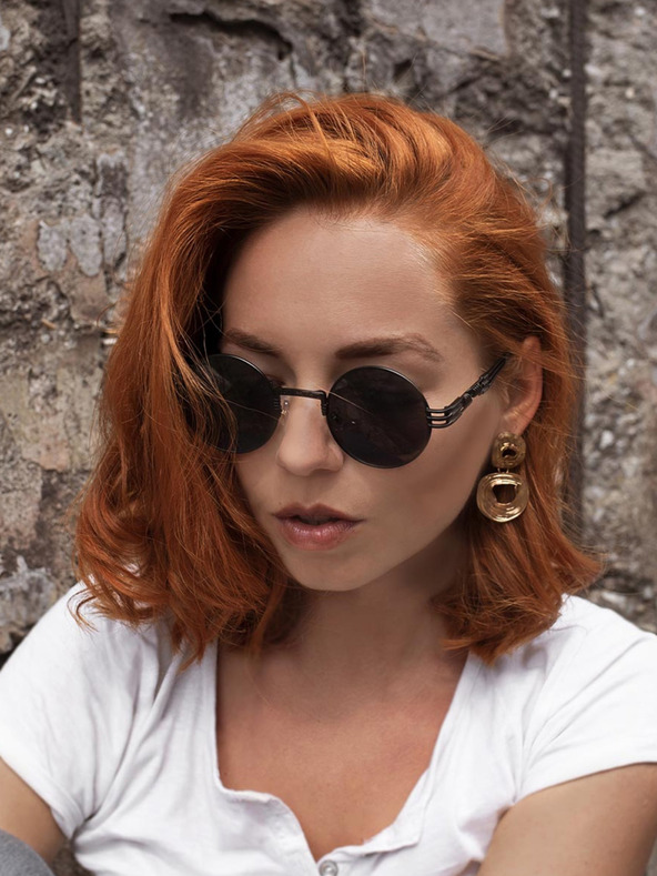 VEYREY VeyRey Sluneční brýle lenonky polarizační Porchey černé