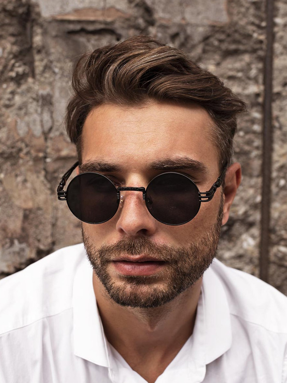 VEYREY VeyRey Sluneční brýle lenonky polarizační Porchey černé