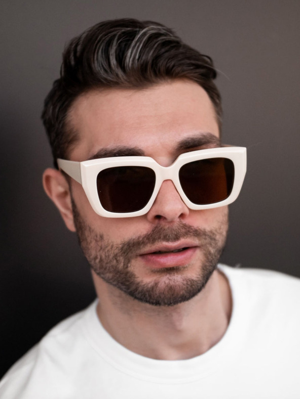 VEYREY VeyRey Sluneční brýle hranaté Solbrit hnědé