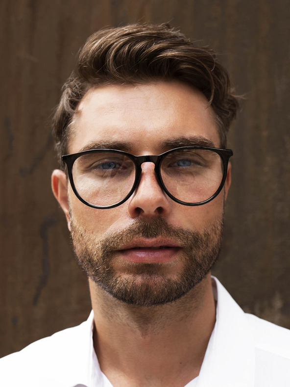 VEYREY VeyRey Brýle s čirými skly hranaté Bonham černé