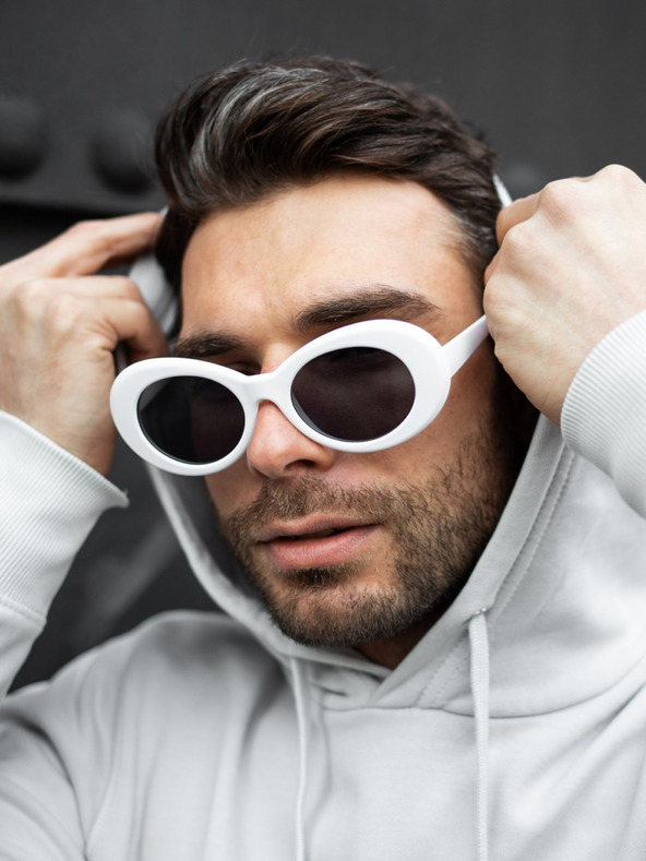 VEYREY VeyRey Sluneční brýle oválné Cobain bílé