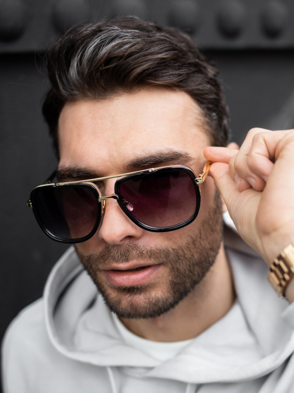 VEYREY VeyRey Sluneční brýle hranaté Holger černé