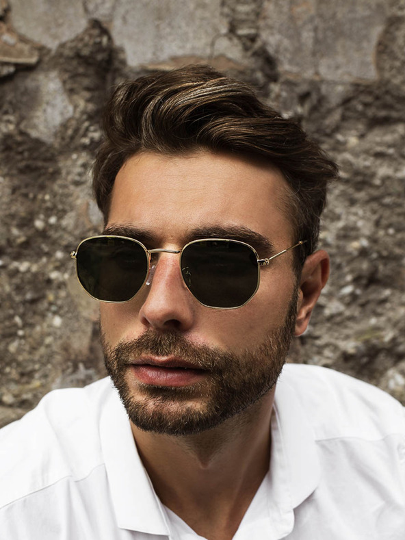 VEYREY Zlaté sluneční polarizační brýle VeyRey Hurricane