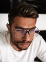VEYREY Stříbrné brýle blokující modré světlo VeyRey Asa