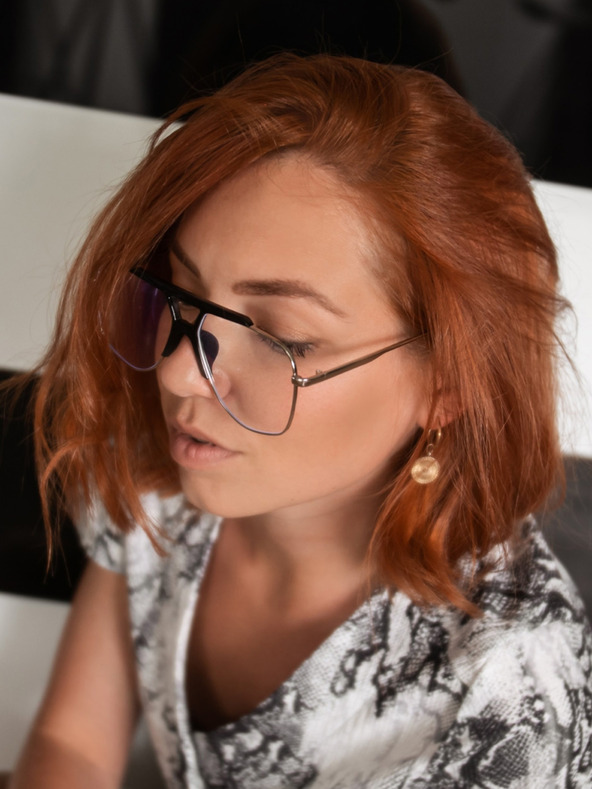 VEYREY Stříbrné brýle blokující modré světlo VeyRey Asa