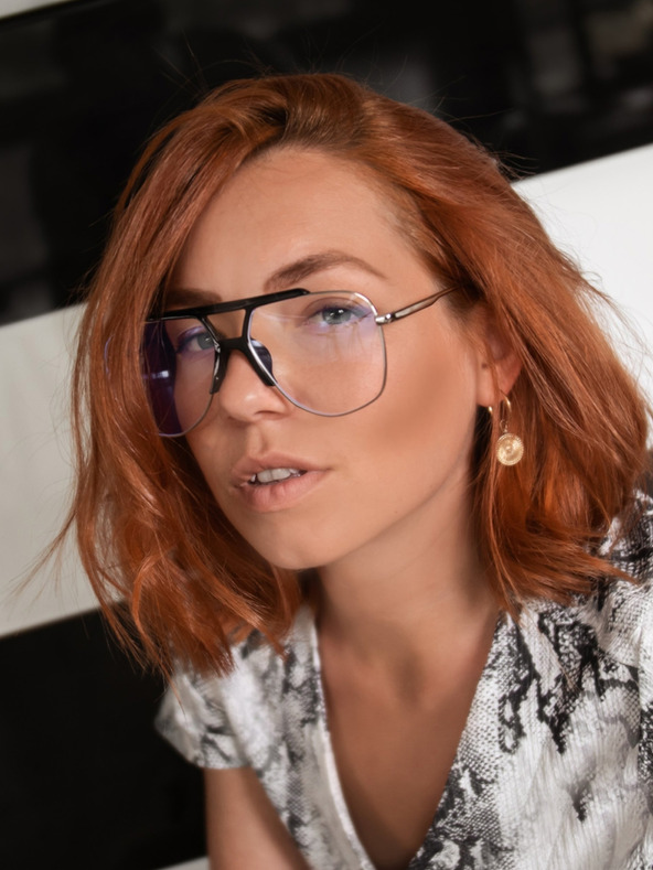 VEYREY Stříbrné brýle blokující modré světlo VeyRey Asa