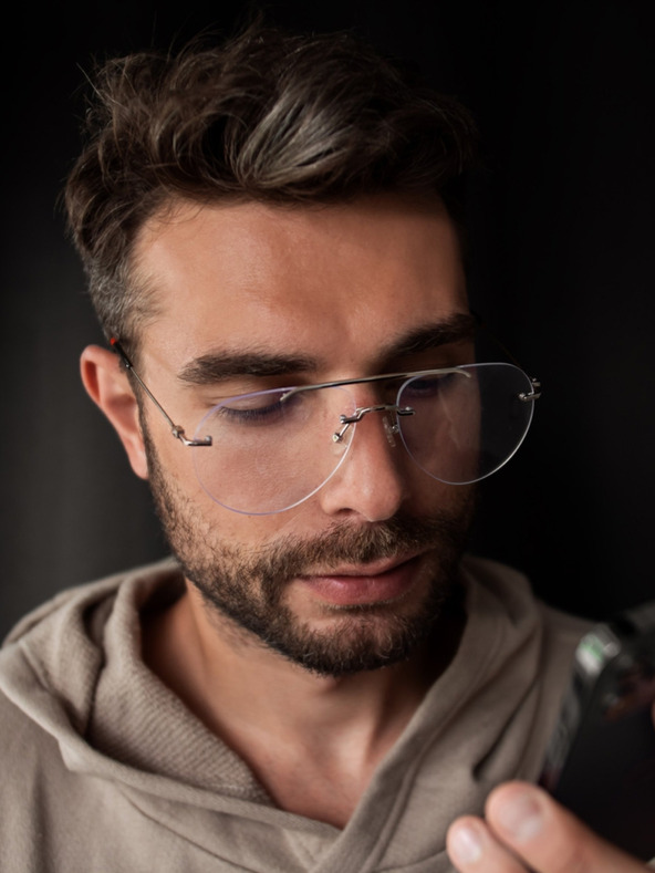 VEYREY Černé brýle blokující modré světlo VeyRey Dag