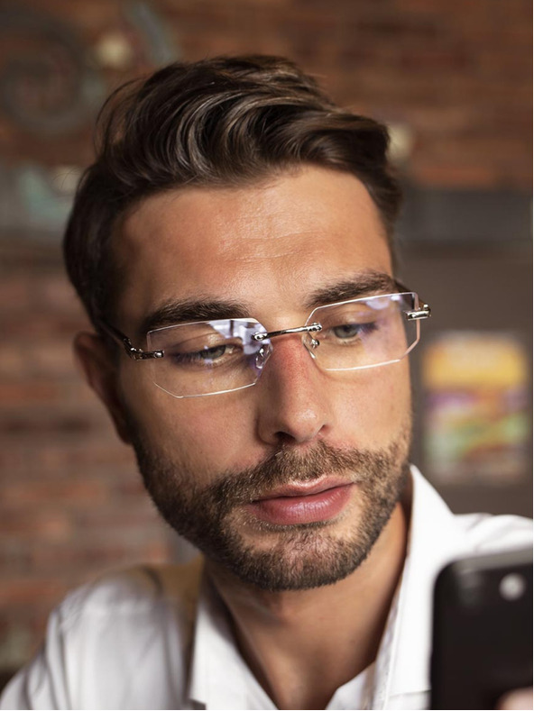 VEYREY Brýle blokující modré světlo v stříbrné barvě VeyRey Sallis