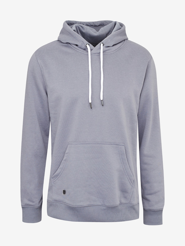 Ombre Clothing Šedá pánská basic mikina s kapucí Ombre Clothing