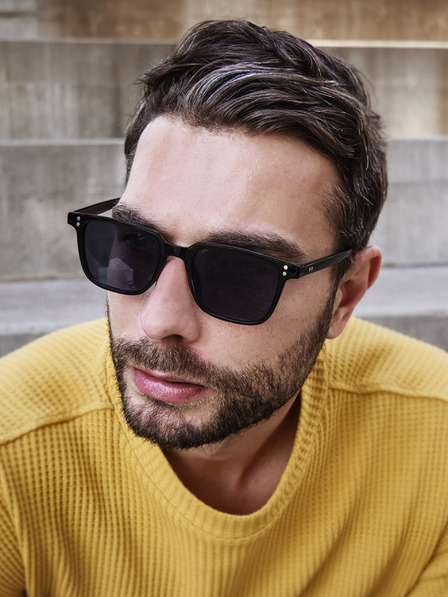 VEYREY Černé unisex sluneční polarizační brýle VeyRey Parisse