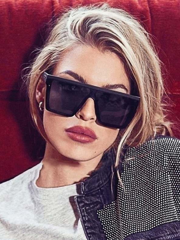 VEYREY Černé unisex sluneční brýle VeyRey Oversize Pholitu