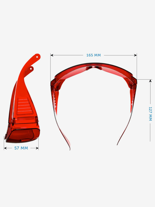 VEYREY Červené unisex spánkové brýle VeyRey Edera