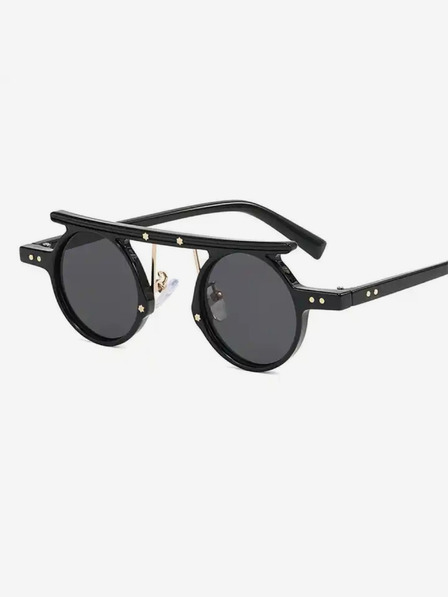VEYREY Černé unisex sluneční brýle VeyRey Steampunk Punnyostion