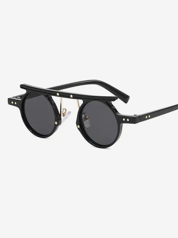 VEYREY Černé unisex sluneční brýle VeyRey Steampunk Punnyostion