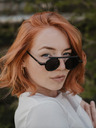 VEYREY Černé unisex sluneční brýle VeyRey Steampunk Punnyostion