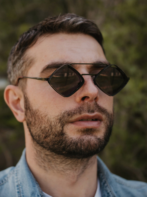 VEYREY Černé unisex sluneční brýle VeyRey Aeltimpion