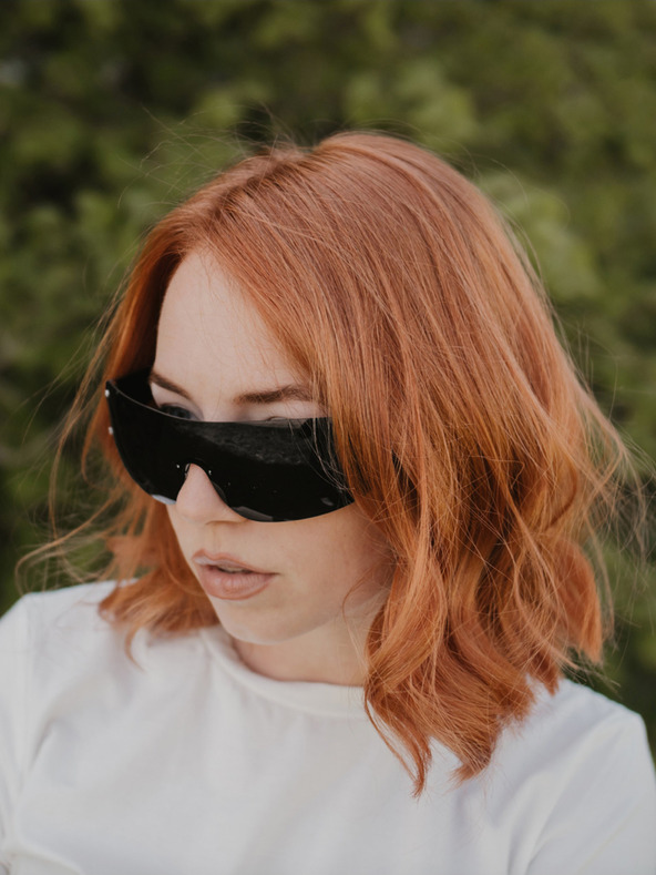 VEYREY Černé unisex sluneční brýle VeyRey Binneon